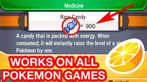 How to get 900 RARE CANDY in all Pokemon Games .